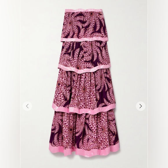 Farm Rio Burgundy Bananada Midi Dress - Picture 11 of 11